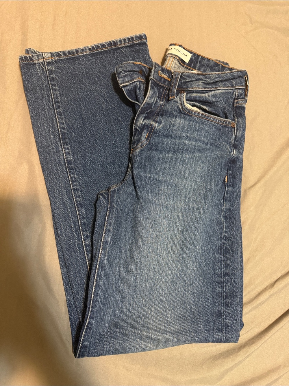 Denim Forum Women's Bootcut Jeans in Medium Blue